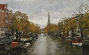 unknow artist Prinsengracht canal oil painting reproduction